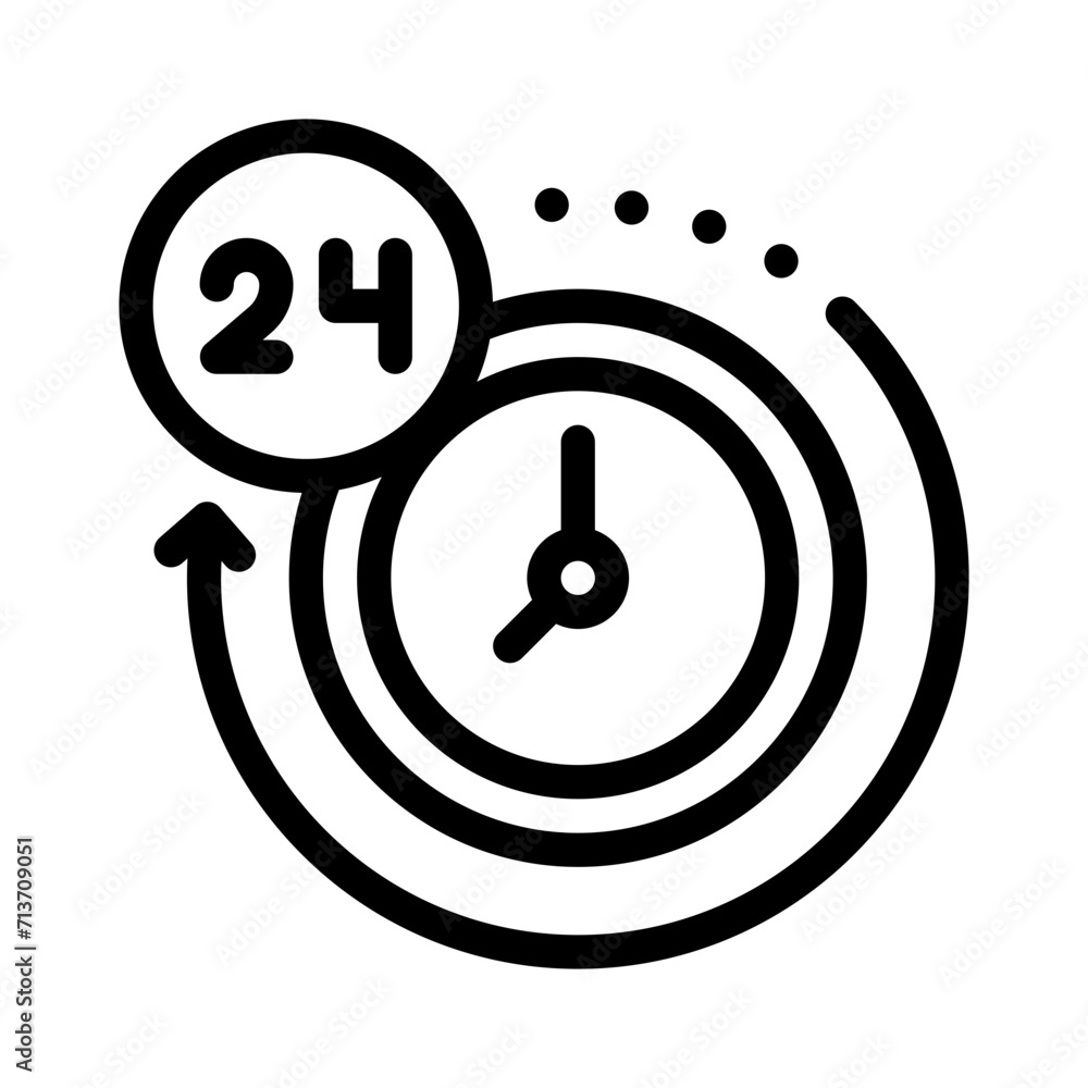 24 hours support line icon