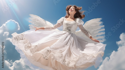 bride in dress with wings © Ahmad