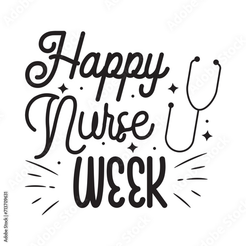 Happy Nurses Week Vector Design on White Background