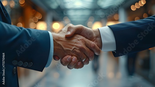 handshake between two businessmen photo