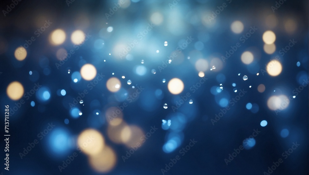 Bokeg Background with glass  ball, Blue Color Floating Particles in a Bokeh Background with Light Background, Soft Light, Close-Up
