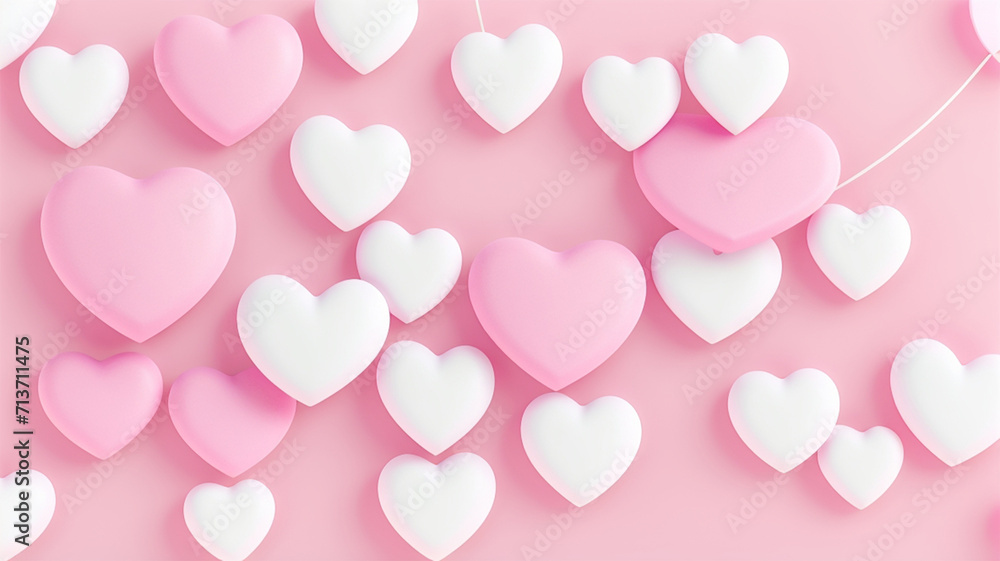 Valentine's Day or Mother's Day with gift heart background