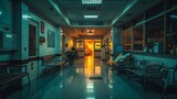 fire accident Inside the patient room of modern hospitals,generative ai