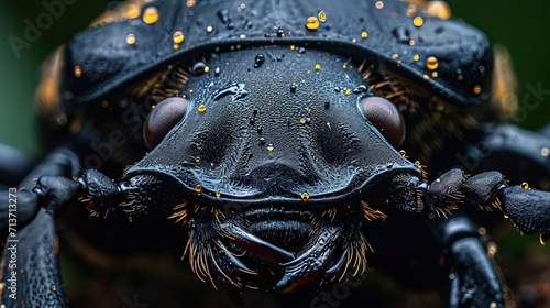 Scarab Black Beetle © Ariestia