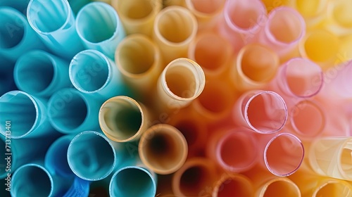 Macro Photograph of Colorful Straws
