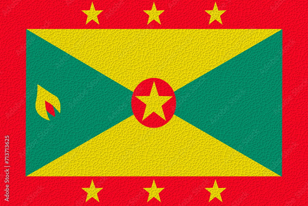 Fototapeta premium National flag of Grenada. Background with flag of Grenada.