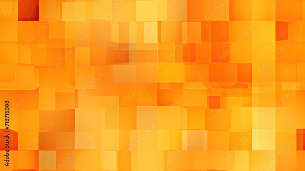 Abstract cubes modern art vibrant orange pixel pattern Abstract cubes modern art vibrant orange pixel pattern
