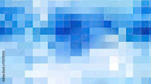 Abstract squares contemporary blue pixel pattern