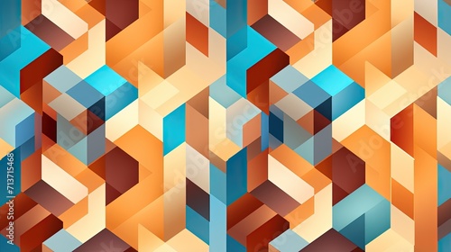 A seamless pattern of interconnected squares in a tessellation design photo