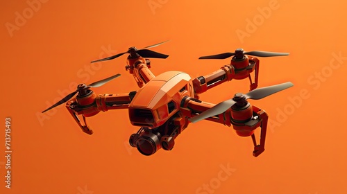 Autonomous drones solid color background
