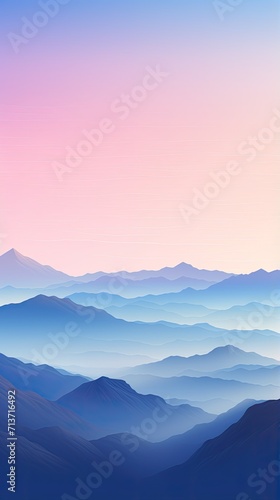 Serene mountain range at sunrise wallpaper for the phone