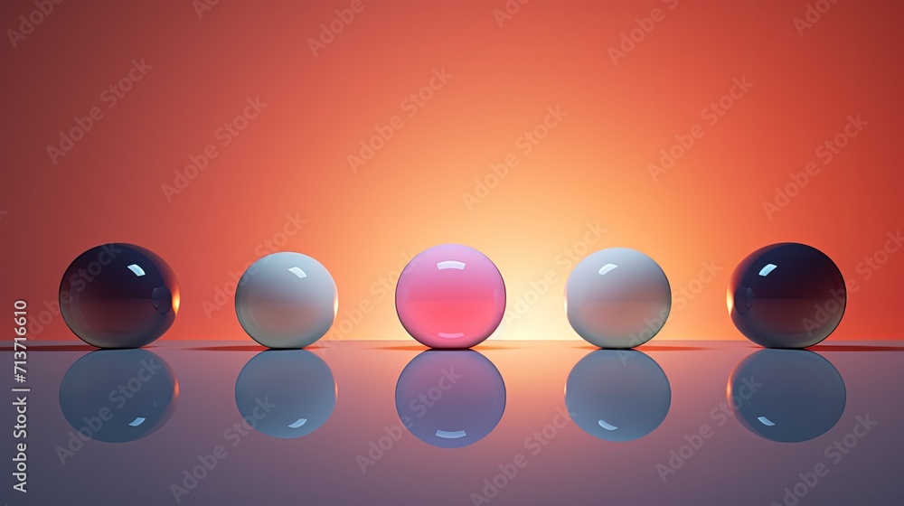 Spherical orbs floating in a serene and serene atmosphere with gradient backgrounds Spherical orbs floating in a serene and serene atmosphere with gradient backgrounds