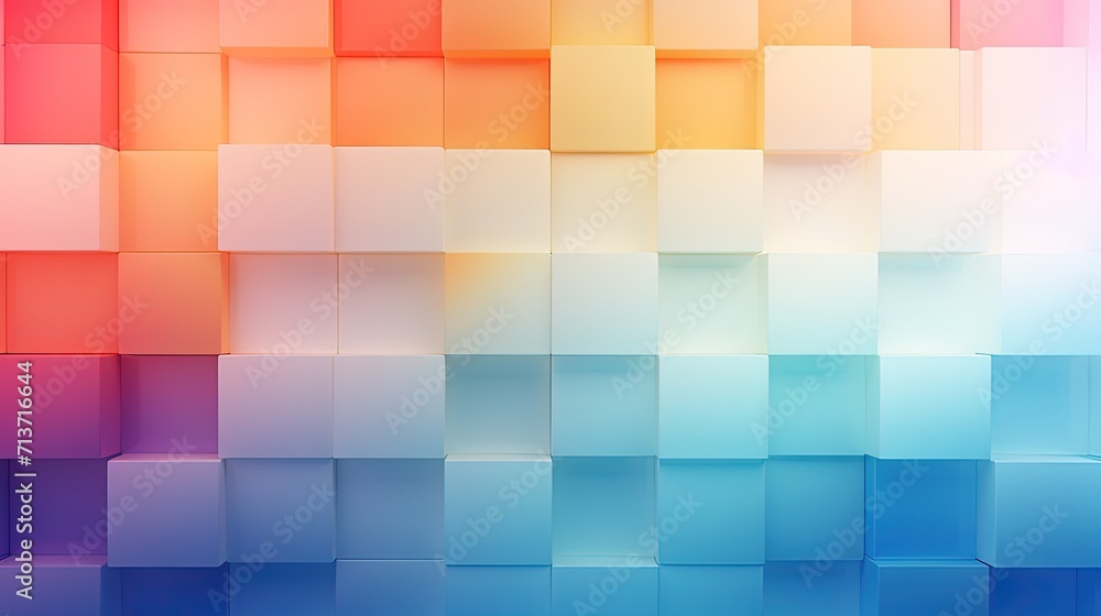 Squares with a gradient color transition evoking a smooth and soothing visual effect