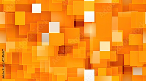 Technological geometry modern vibrant orange pixel pattern