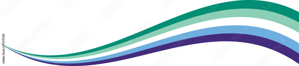 Obraz premium Green, white, blue and purple colored curved line icon, as the colors of the gay man flag. LGBTQI concept. Flat design illustration. 