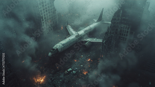 飛行機事故・旅客機墜落のイメージ 