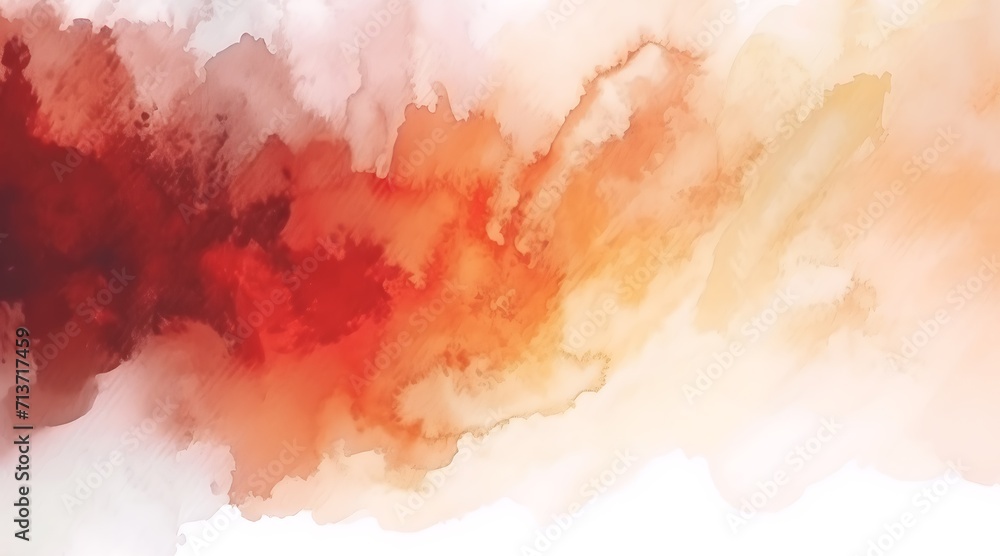 A burst of vibrant red watercolor spreading out. abstract watercolor for poster, wall art, banner, card, book cover or packaging.