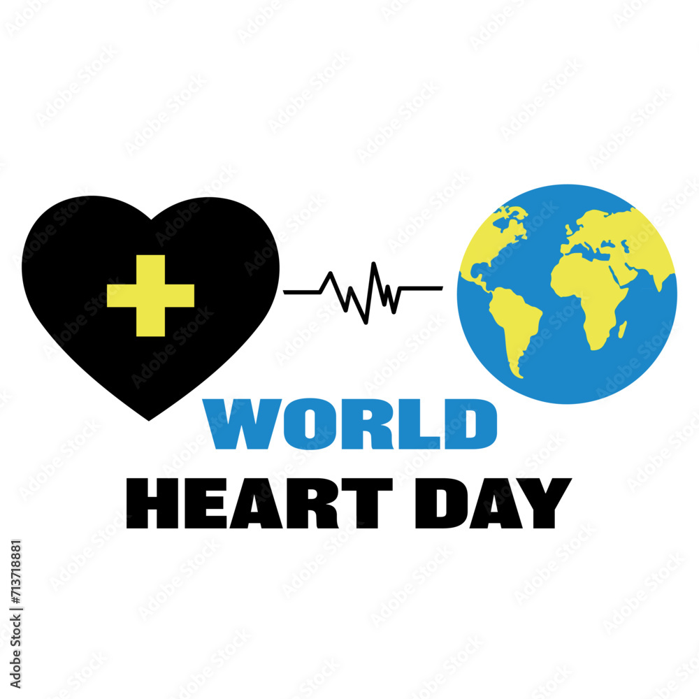 WORLD HEART DAY, World heart day with red heart and world sign vector design - Vector., World heart day. World heart day illustration concept. September 29th. Vector illustration background for banne
WORLD HEART DAY, World heart day with red heart and world sign vector design - Vector., World heart day. World heart day illustration concept. September 29th. Vector illustration background for banne