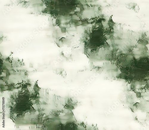 White and Dark Green Acid Wash, Fabric Pattern, Seamless Pattern.