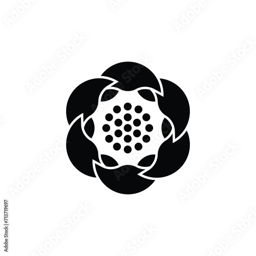 Vector logo Camellia chrysantha Flower photo