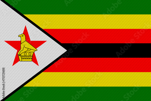National flag of Zimbabwe. Background with flag of Zimbabwe