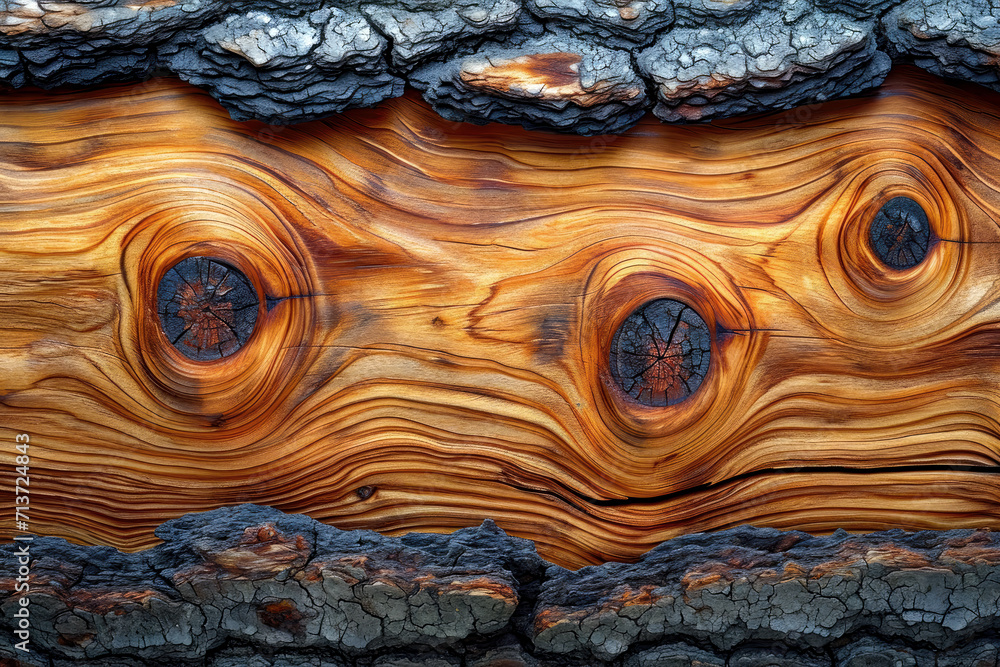 A close up of a piece of Douglas fir wood, generative ai A close up of a piece of Douglas fir wood, generative ai
