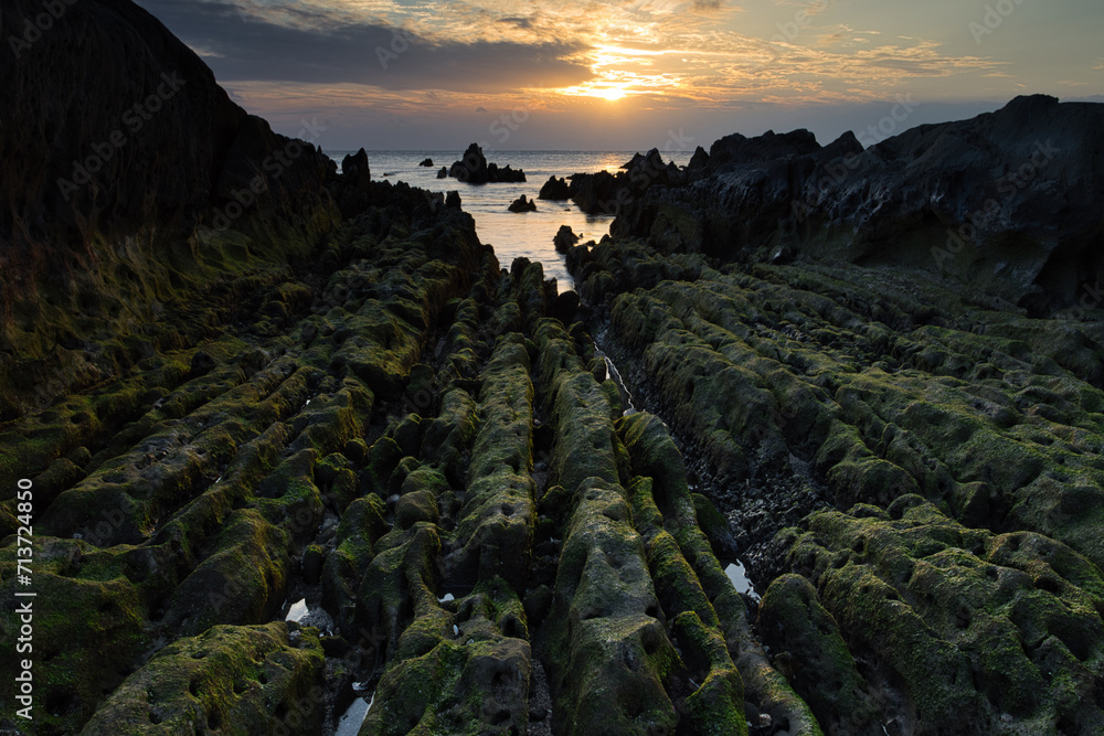 Obraz premium 根本海岸夕景