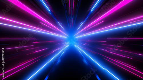 Chronicles of Light: Futuristic Blue and Pink Neon Speed Lines Unveiled