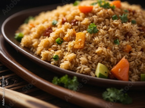 cinematic fried rice with vegetables