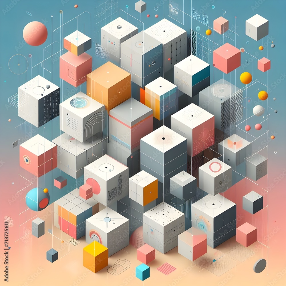Cubical Abstract Background Cubical Abstract Background
