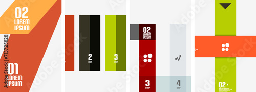 Set of line infographic poster backgrounds. Vector illustration For Wallpaper, Banner, Background, Card, Book Illustration, landing page
