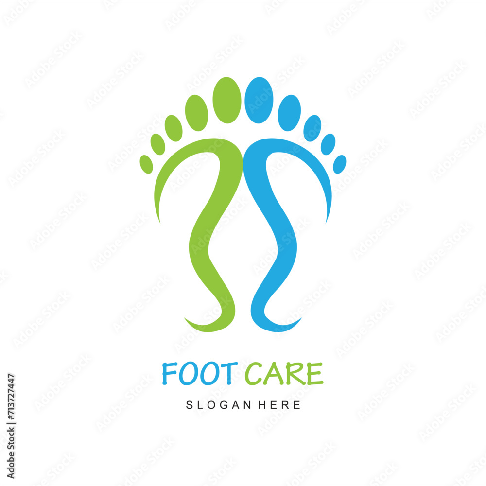 Vector foot logo design vector Vector foot logo design vector