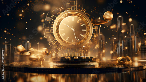 Black Friday concept illustration with a clock tic 00068 02 