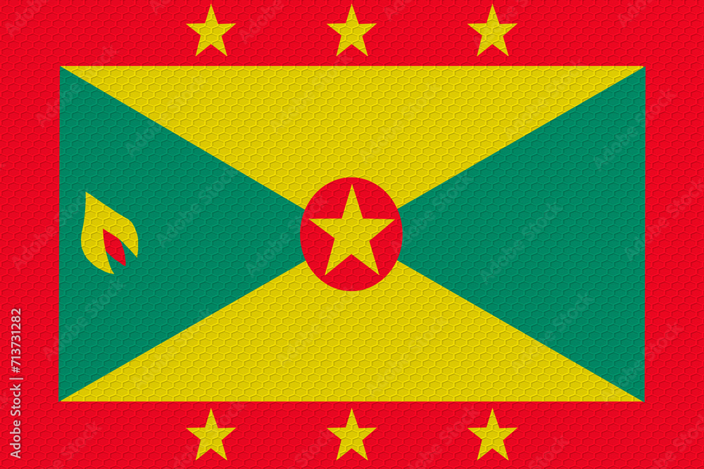 National flag of Grenada. Background with flag of Grenada. National flag of Grenada. Background with flag of Grenada.