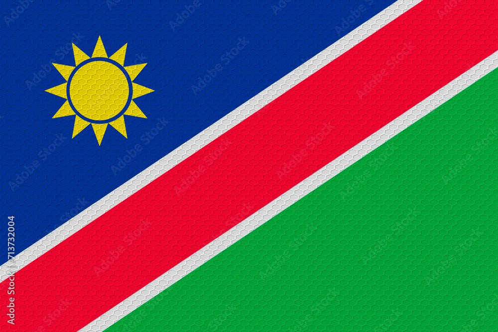 Fototapeta premium National flag of Namibia. Background with flag of Namibia.