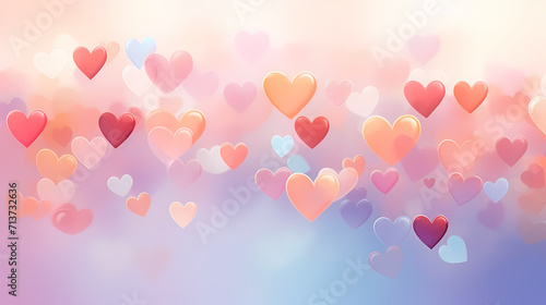Romantic heart-shaped Valentine's Day background, symbolizing Valentine's Day, wedding, love © win