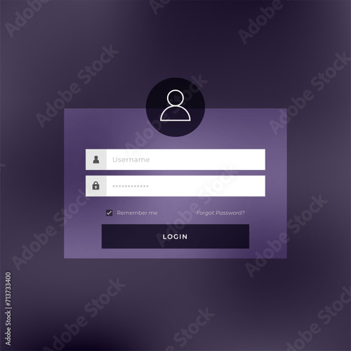 online login page screen template for web or UI app vetor