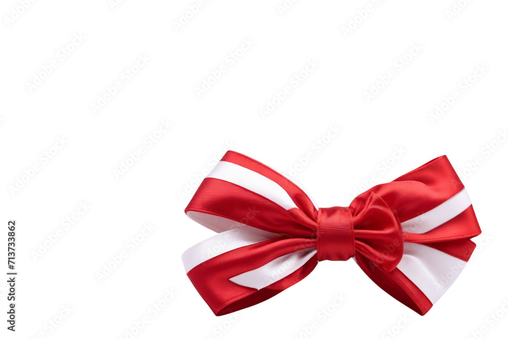 red bow isolated on white