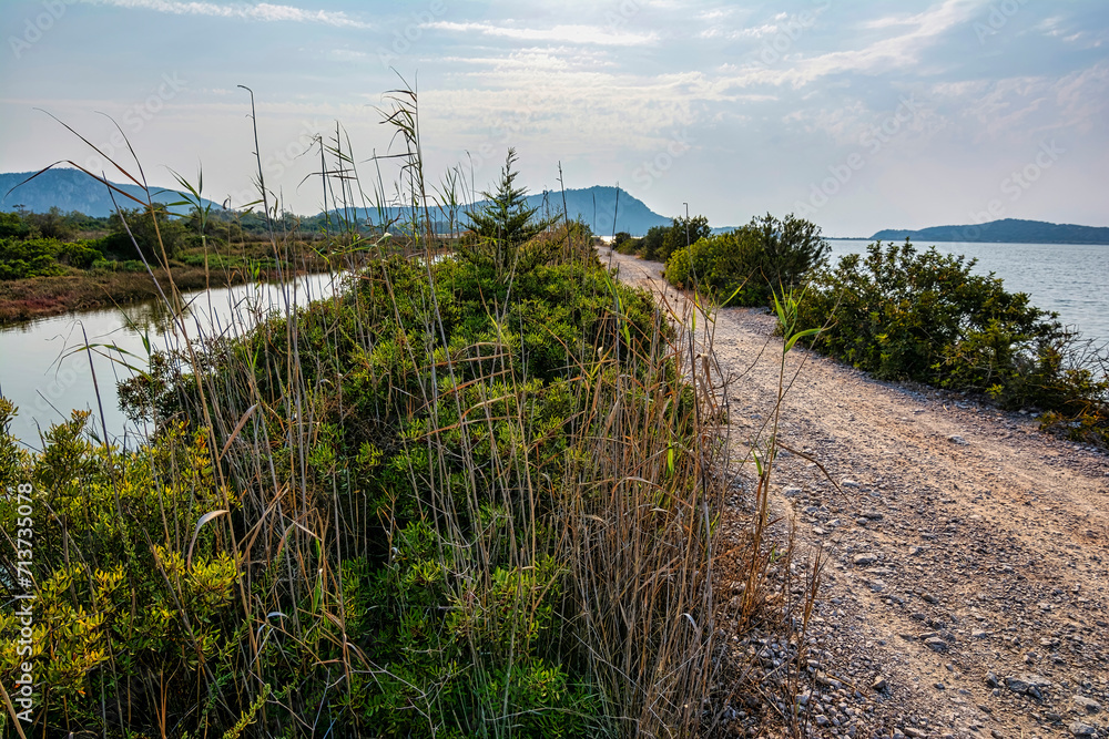 View of Gialova lagoon, Greece