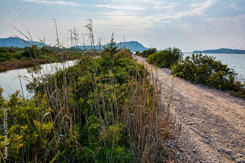 View of Gialova lagoon, Greece