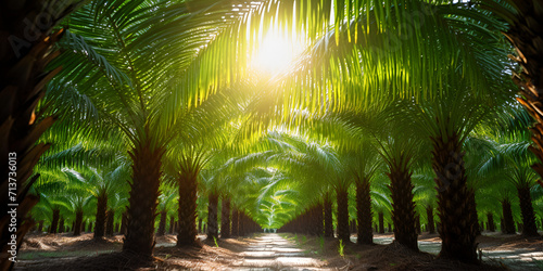 Coconut trees plantation in thailand 