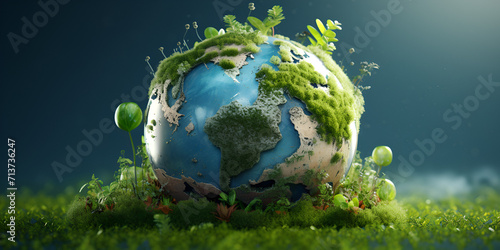 World environment and earth day concept with globe nature 