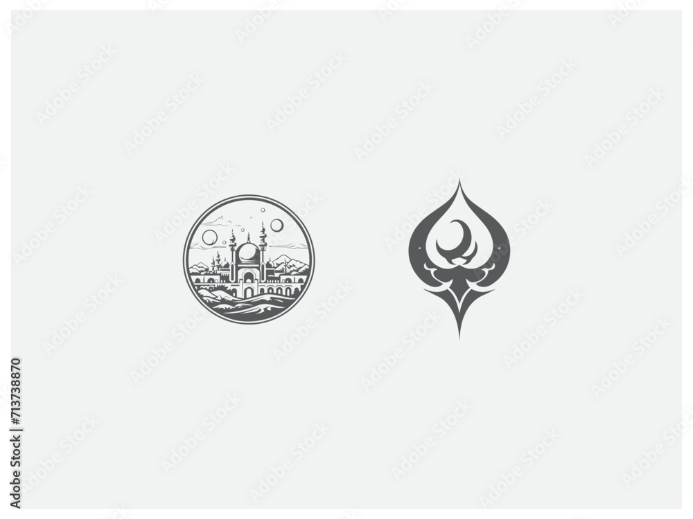 premium eid mubarak set logo design vector, vector and illustration, premium eid mubarak set logo design vector, vector and illustration,