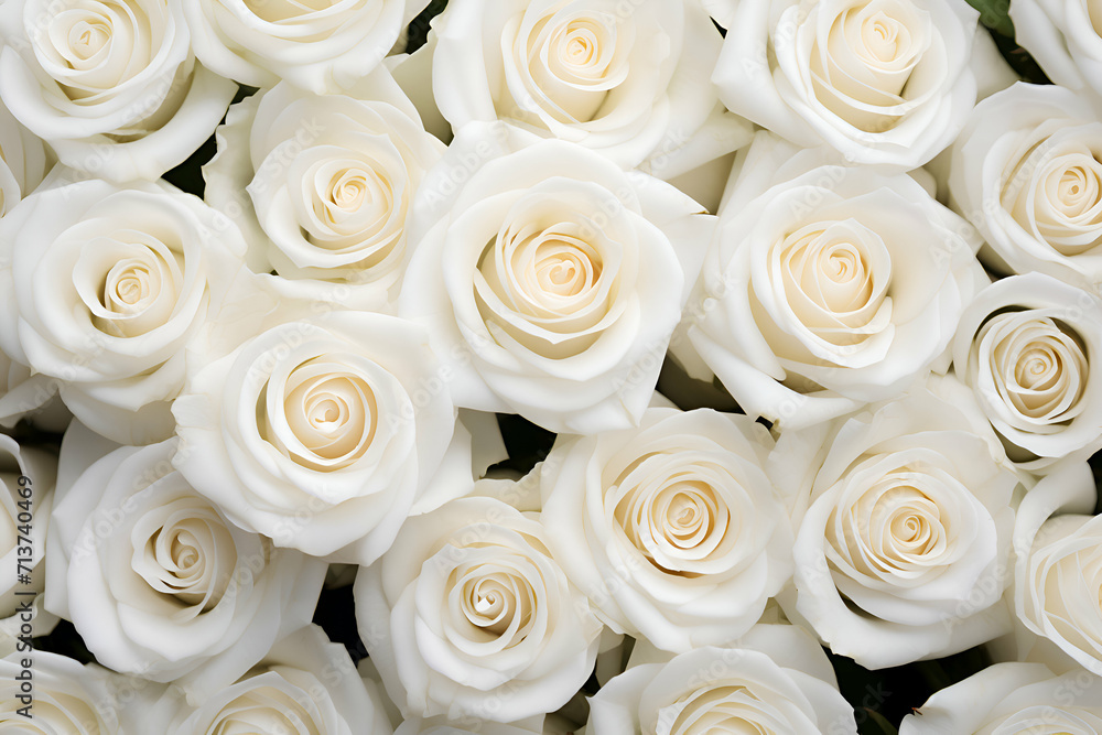 White roses background. Close-up of a bouquet of white roses. White roses background. Close-up of a bouquet of white roses.