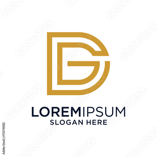 Initial DG Letter Logo With Creative Modern Business Typography Vector Template