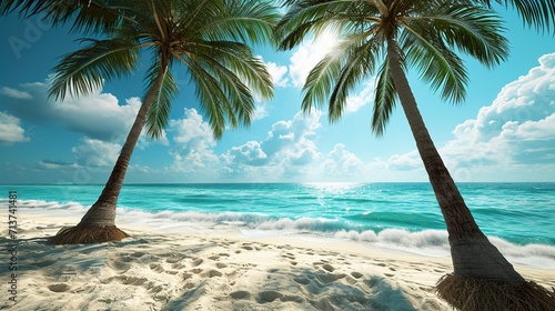 palm tree on the beach