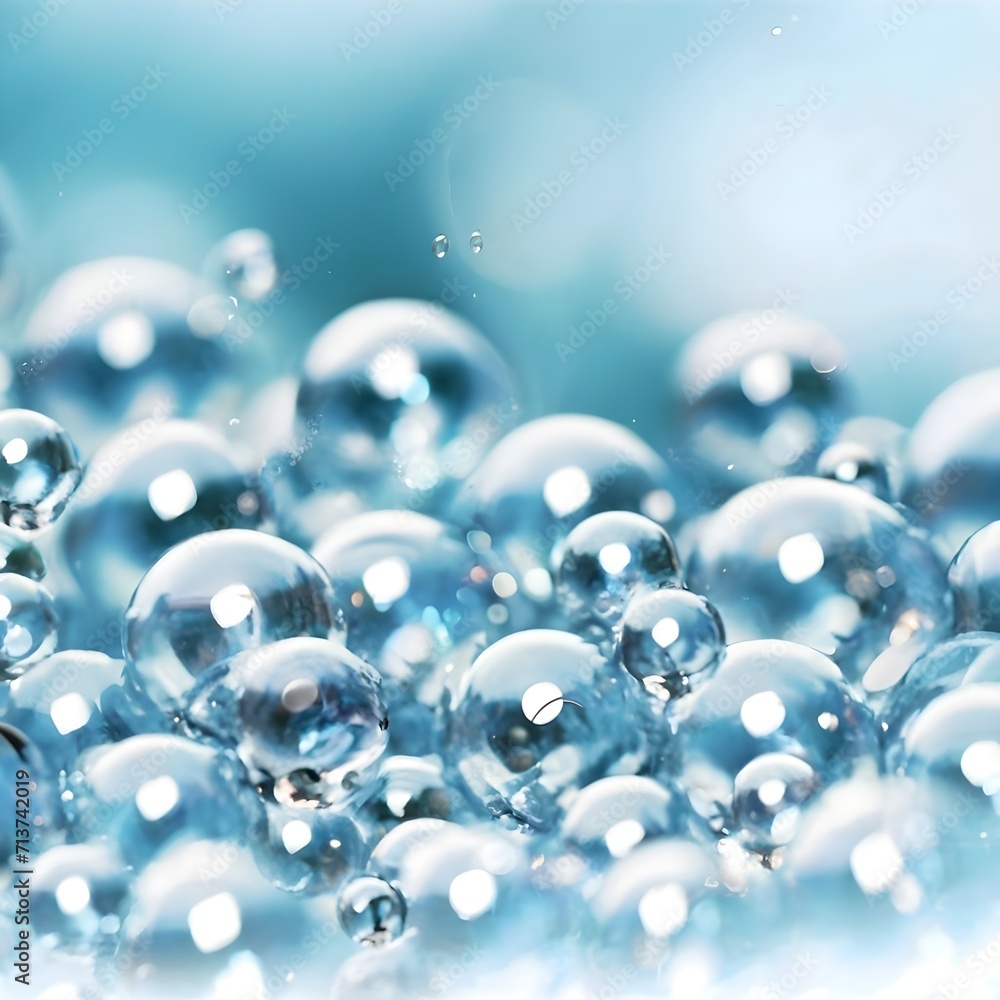 Abstract glowing Christmas background with golden and blue spheres
Soft blue abstract fresh background with water drops
water bubbles shampoo soap bubbles
Close-up macro photo of water drops or oil.