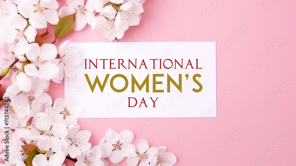 International  women's day background, banner, greeting, social media post, template Generated Ai