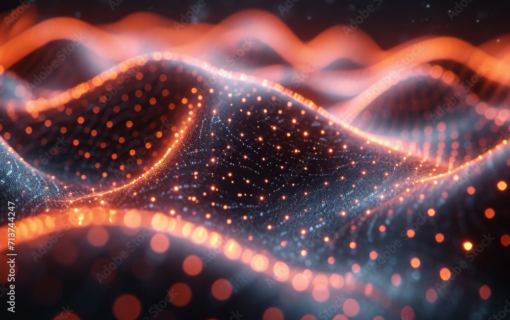 Abstract dot point connects with gradient line and aesthetic Intricate wave line design, internationalization social network or business big data connection technology concept. Abstract dot point connects with gradient line and aesthetic Intricate wave line design, internationalization social network or business big data connection technology concept.