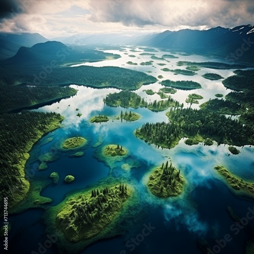 Best ever nice biggest lakes image Generative AI